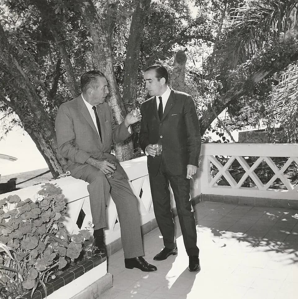 Walt Disney - Walt Disney (left) with César Balsa, a Spanish-born hotelier and restaurateur who worked in the hotel and restaurant industry in Mexico in the 1950s and 1960s