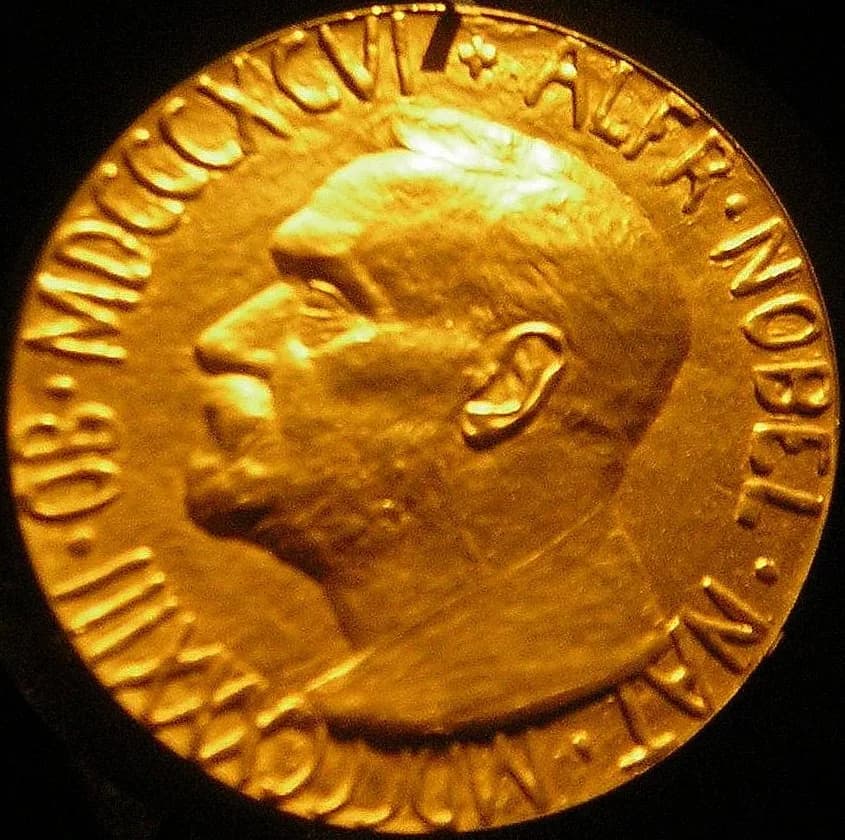 Norman Angell - 1933 Nobel Peace Prize awarded to Norman Angell on exhibit to the public at the Imperial War Museum, London, England