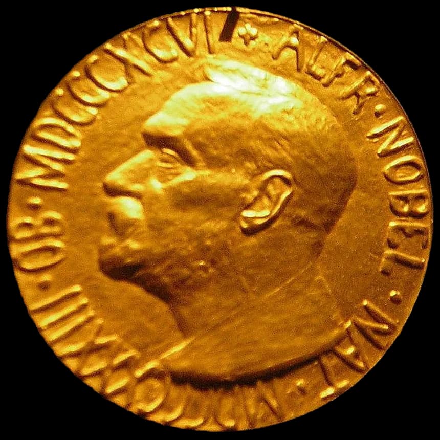 Norman Angell - 1933 Nobel Peace Prize awarded to Norman Angell on exhibit to the public at the Imperial War Museum, London, England