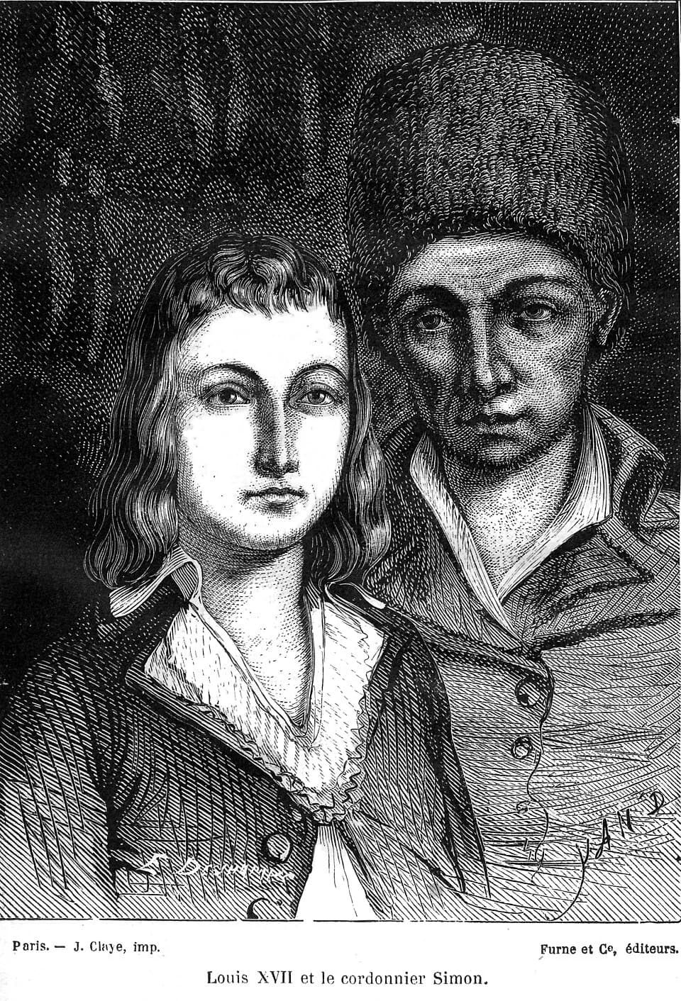 Louis XVII of France - Louis XVII of France and his jailer during the french Revolution, the shoe repairer Antoine Simon