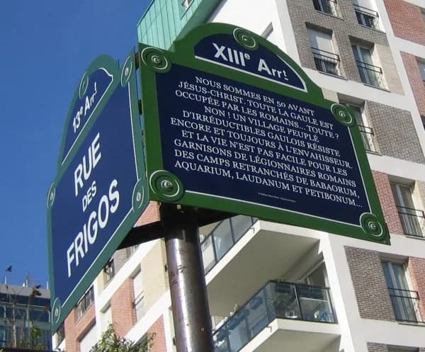 René Goscinny - A funny picture of rue Goscinny in Paris (reference to Astérix)