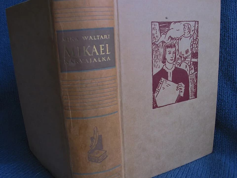 Mika Waltari - Cover of Mika Waltari's novel The Adventurer, in UK Michael The Finn (1948)