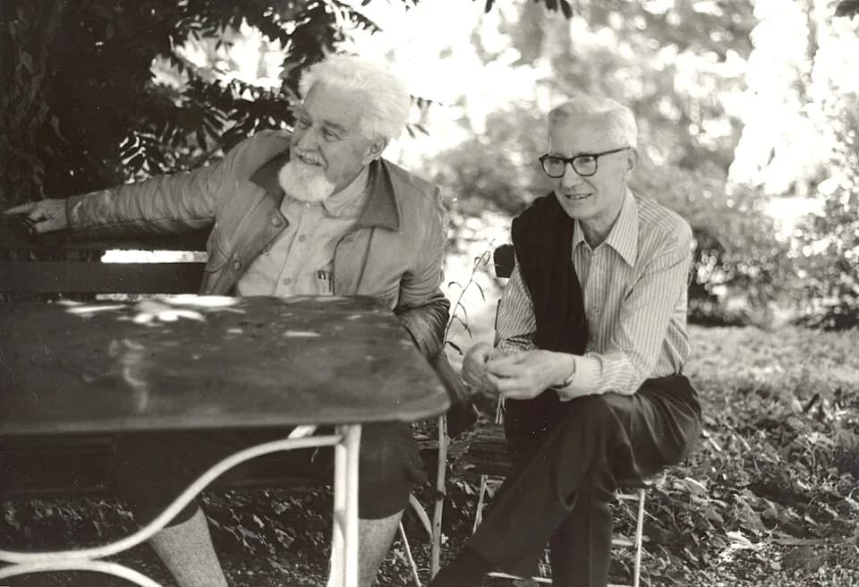 Niko Tinbergen - Nikolaas Tinbergen (right), Konrad Lorenz (left)
