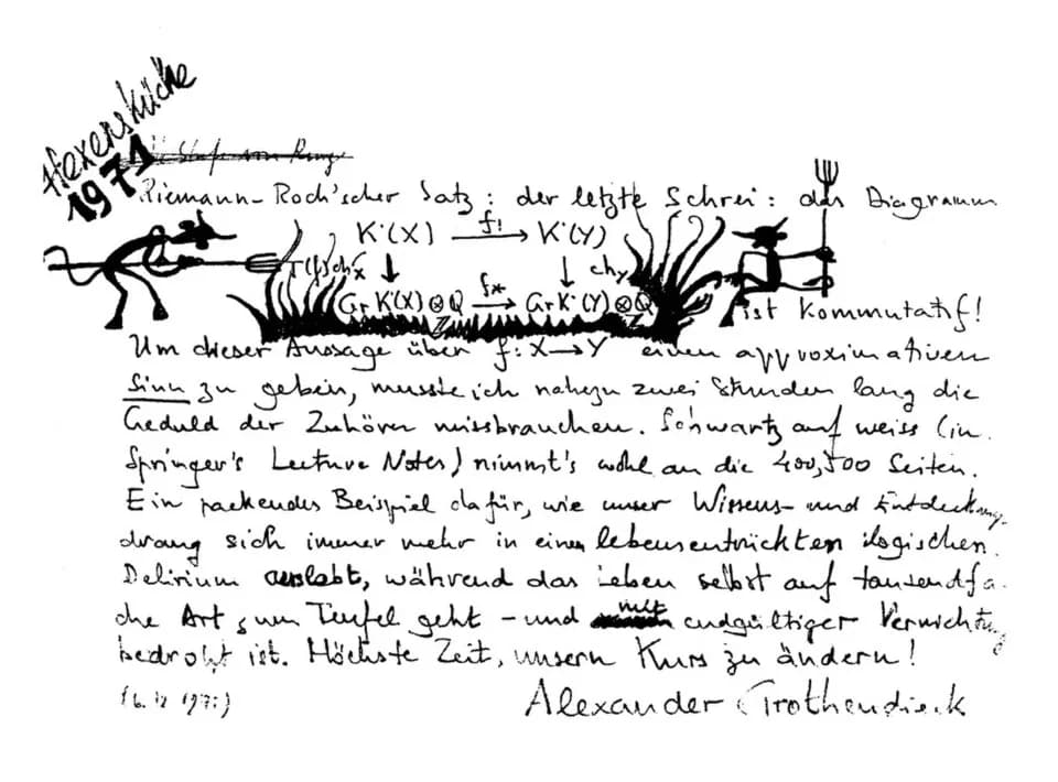 Alexander Grothendieck - Hand sketch