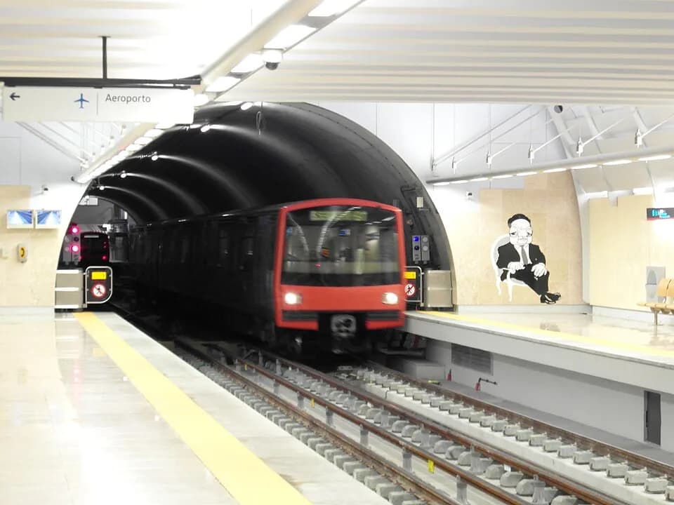 Mário Soares - Aeroporto underground station of the Lisbon Metro, Lisbon, Portugal