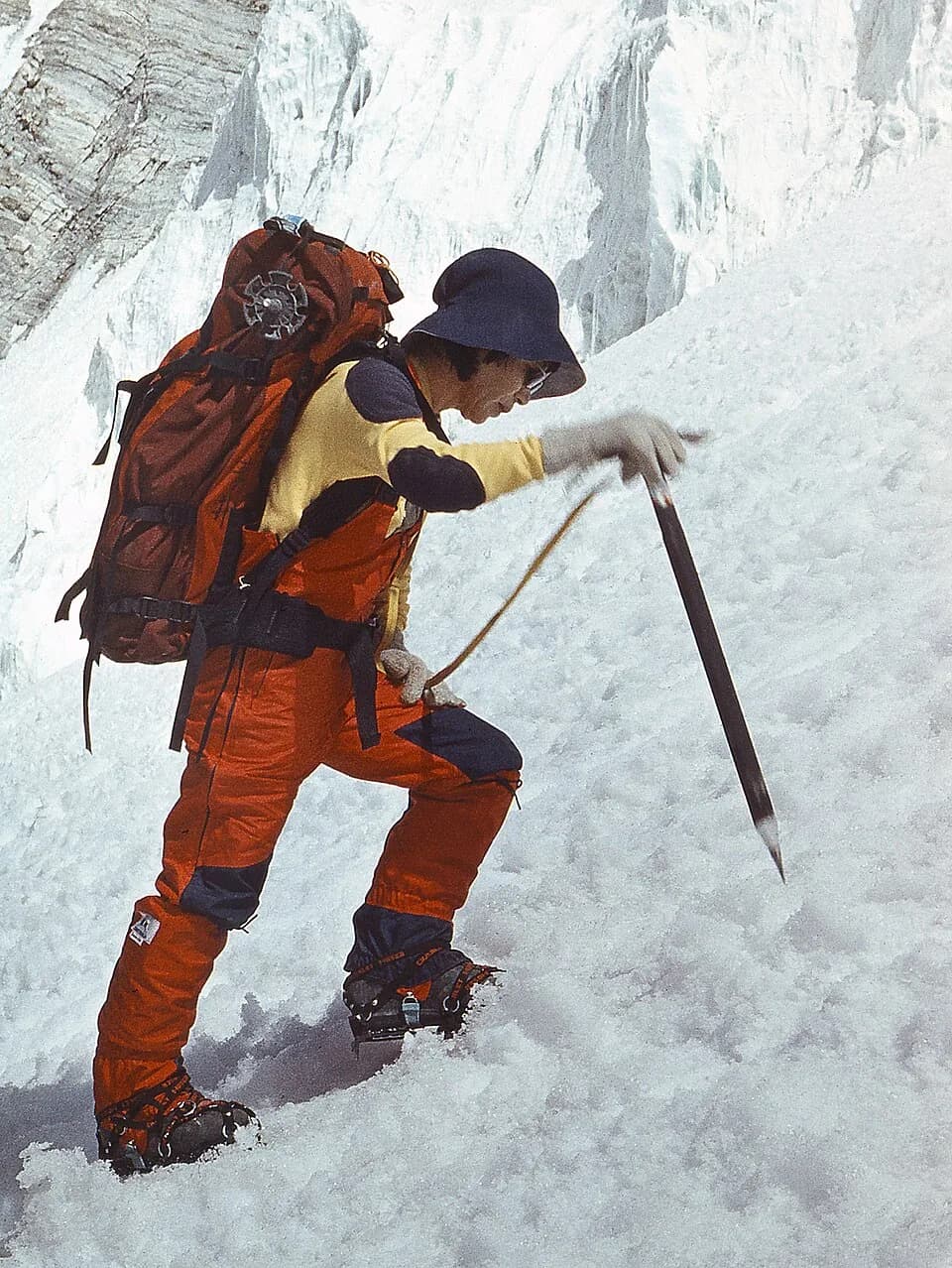 Junko Tabei - Junko Tabei in 1985 at Communism Peak (now known as Ismoil Somoni Peak).