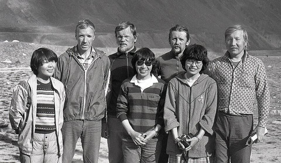 Junko Tabei - Nobuko Yanagisawa, Ilmar Priimets, Jaan Künnap, Junko Tabei, Alfred Lõhmus, Mayuri Yasuhara ja Kalev Muru. 1985