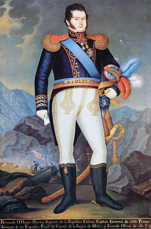Bernardo O'Higgins - Retrato de Don Bernardo O'Higgins. Oleo sobre tela del pintor limeño José Gil de Castro(1785-1850) Colección: Museo Histórico Nacional de Chile.