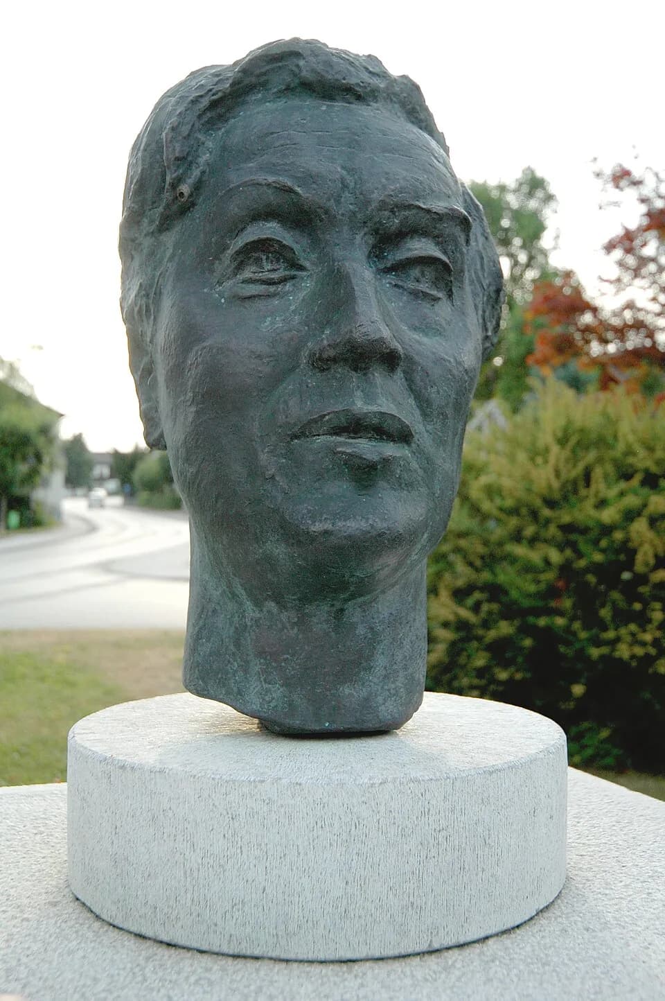Alban Berg - Bust of the composer Alban Berg at Schiefling on the lake, district Klagenfurt-Land, Carinthia, Austria