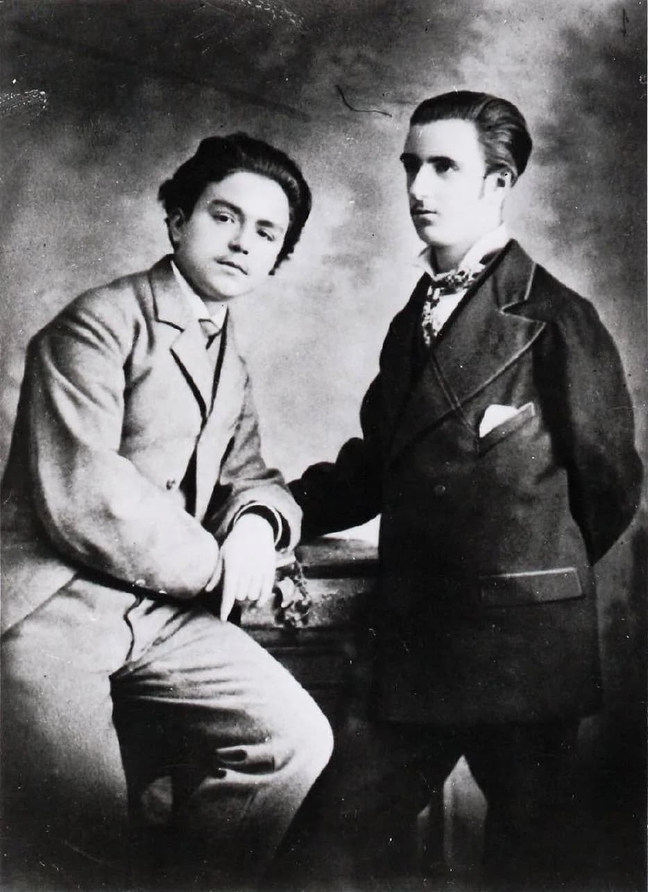 Isaac Albéniz - Spanish pianist and composer Isaac Albéniz (1860-1909) and Spanish violonist, composer and conductor Enrique Fernández Arbós (1863-1939)