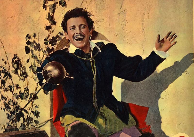 Domenico Modugno - Modugno in the movie Il mantello rosso. Single framse of a movie is considered by italian law as a photography.
