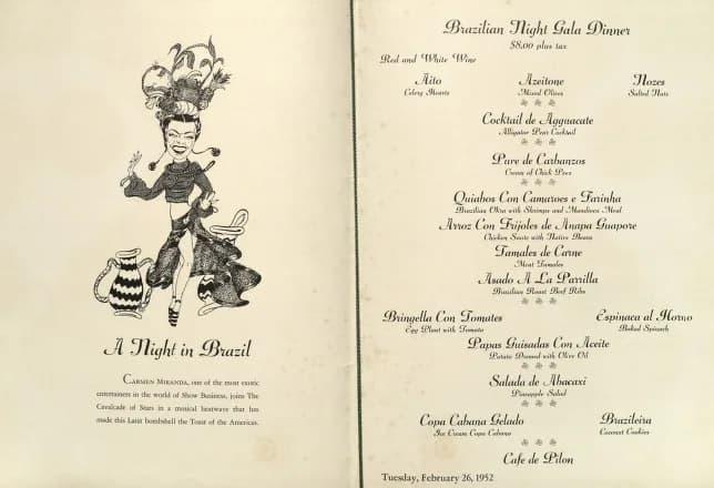 Carmen Miranda - The Shamrock Hotel, Houston, Texas, Entertainment Carmen Miranda