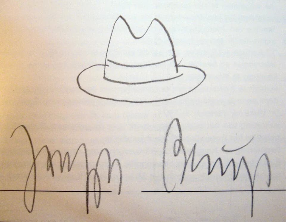 Joseph Beuys - Joseph Beuys' signature. Photographed from a book i own.