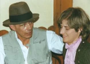 Joseph Beuys - Joseph Beuys with Petra Kelly. Photographed by Rainer Rappmann