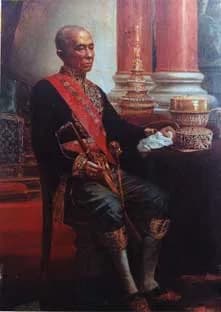 Mongkut - Crop of portrait of King Mongkut, RamaIV of Thailand which is displayed in the Chakri Mahaprasad Hall at the Grand Palace.
