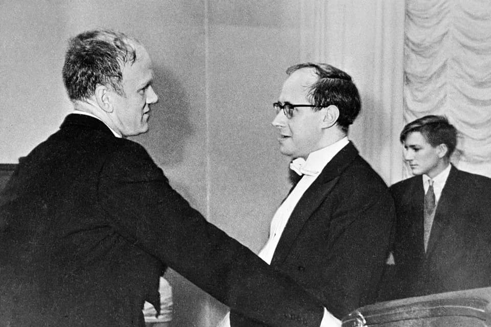 Sviatoslav Richter - “Svyatoslav Richter and Mstislav Rostropovich”. Pianist Svyatoslav Richter and cellist Mstislav Rostropovich.