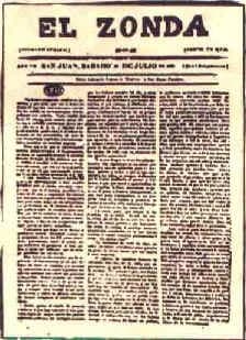Domingo Faustino Sarmiento - Periódico El Zonda, de la provincia de San Juan, Argentina