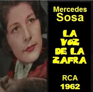 Mercedes Sosa - Picture of Mercedes Sosa in the cover of her first álbum "La voz de la zafra" (RCA, 1962) ("The voice of the zafra" -sugar cane collecting). The image is not a copy of the original c