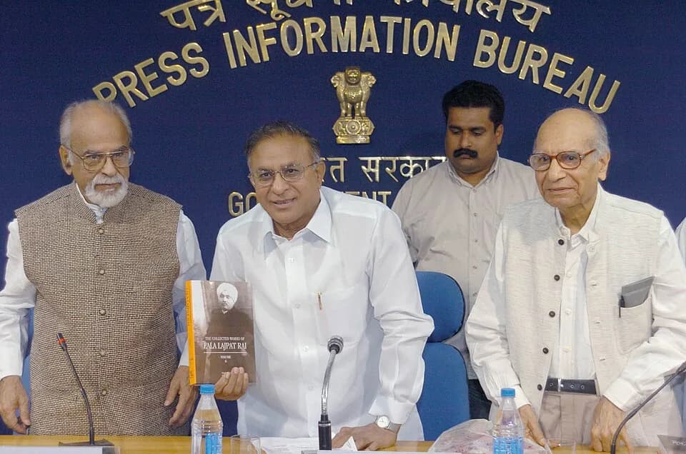 Inder Kumar Gujral - The Minister of Information & Broadcasting and Culture, Shri S. Jaipal Reddy releasing Volume VI of the Collected Works of Lala Lajpat Rai in New Delhi on April 20, 2005. The