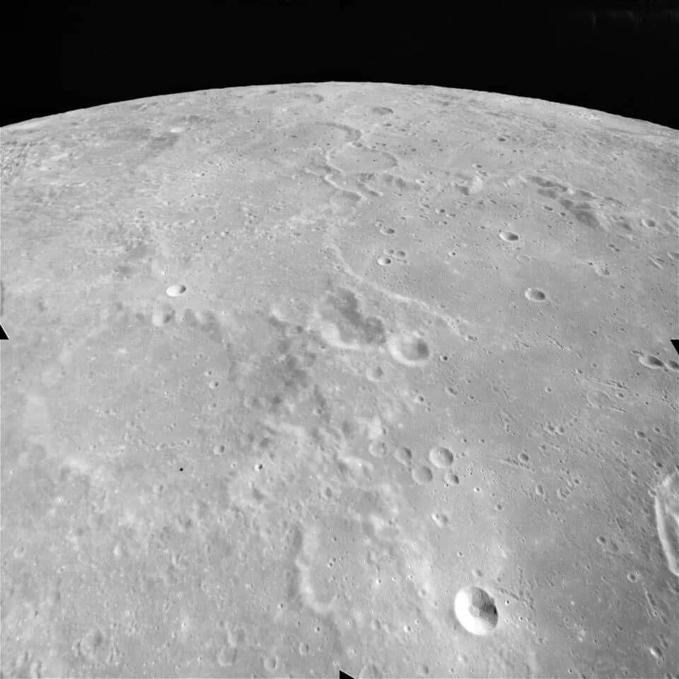 Johann Jakob Balmer - Balmer lunar crater (upper right), Apollo 15 image AS15-M-2519. At the lower center part of the frame - satellite crater Hecataeus B.