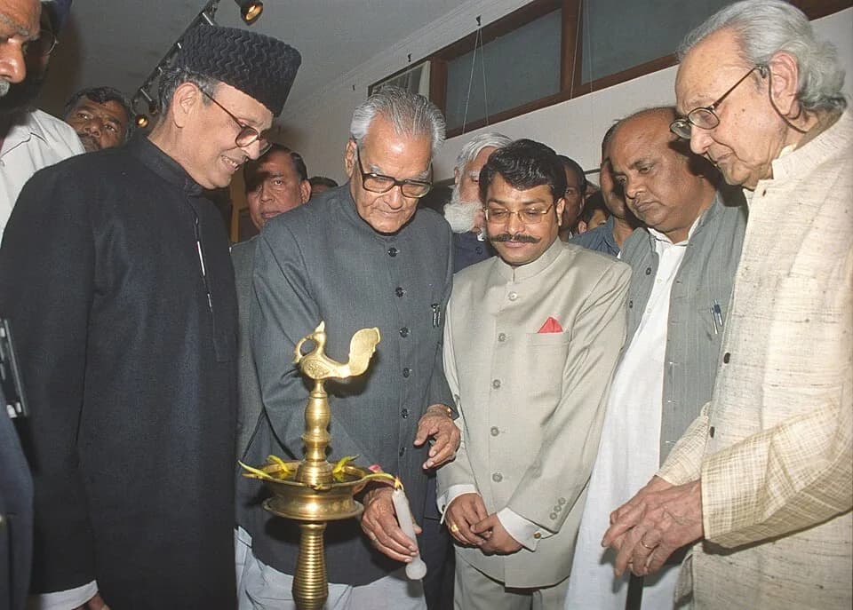 V. P. Singh - The Vice President of India, Shri Bhairon Singh Shekhawat inaugurating an exhibition of painting works by the former Prime Minister Shri V. P. Singh, in New Delhi on February 14, 2006.
