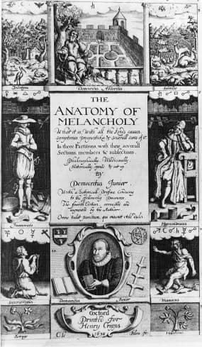 Robert Burton - Front page of Anatomy of Melancholy