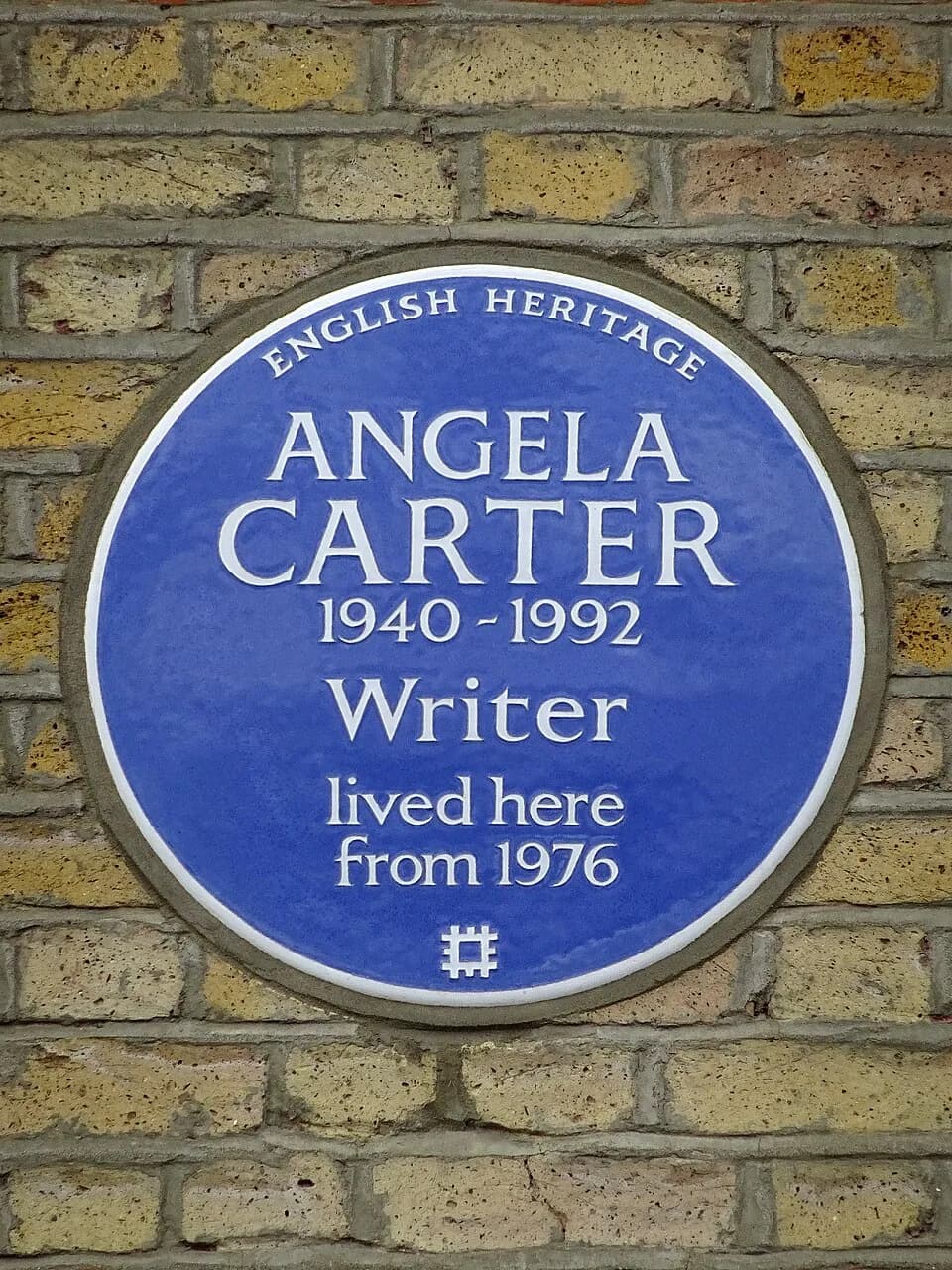 Angela Carter - Blue plaque erected on 11th September 2019 by English Heritage at 107 The Chase, Clapham, London, SW4 0NR, London Borough of Lambeth