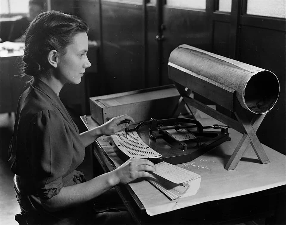Herman Hollerith - This is a card puncher, an integral part of the tabulation system used by the United States Census Bureau to compile... - NARA - 513295.jpg