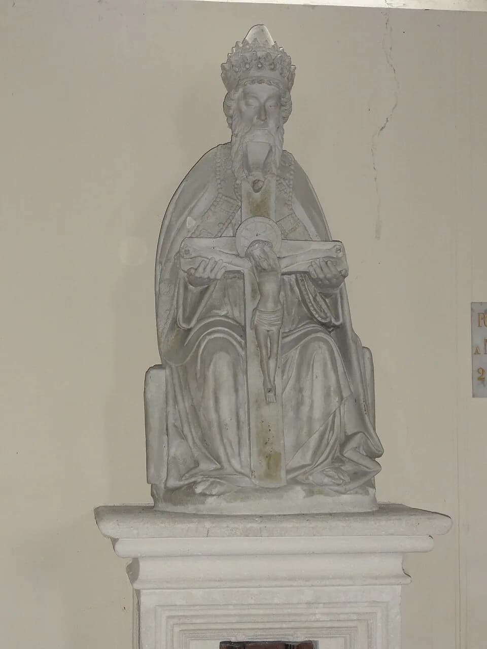 Hilarius - Carville-Pot-de-Fer (Seine-Mar.) église, statue 03 Saint Hilaire pape