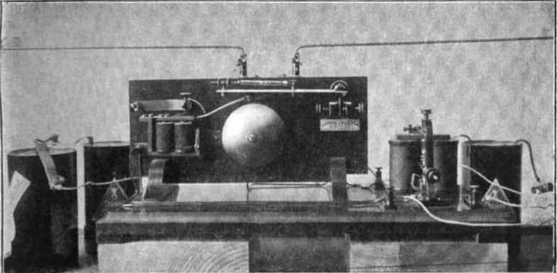 Alexander Stepanovich Popov - One of the first radio receivers, built by Russian physicist Alexander Popov as a lightning detector in 1894. It is not clear from the source whether this is the original