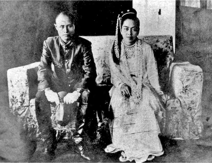 Aung San - Aung San and Khin Kyi's wedding