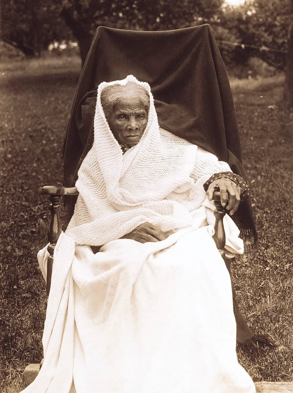 Harriet Tubman - Harriet Tubman, full-length portrait, seated in chair, facing front, probably at her home in Auburn, New YorK