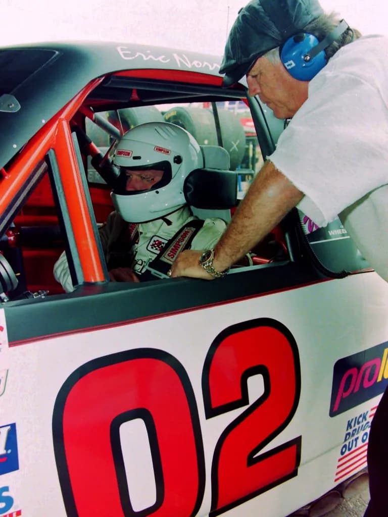 Chuck Norris - NASCAR driver Eric Norris, son of Chuck Norris, in 1997 in the No. 02 truck.