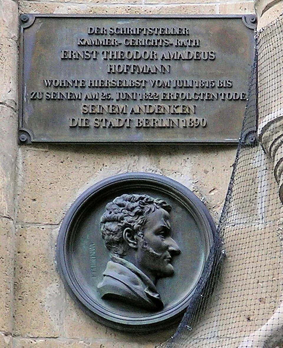E. T. A. Hoffmann - Memorial plaque, E.T.A. Hoffmann, Charlottenstraße 56, Berlin-Mitte, Germany
