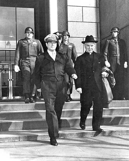 Douglas MacArthur - Father Edmund A. Walsh, S.J. conferring with General Douglas MacArthur in Tokyo, 1948