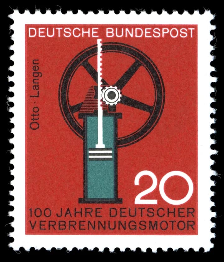 Nicolaus Otto - Stamps of Germany (BRD) 1964, MiNr 442.jpg