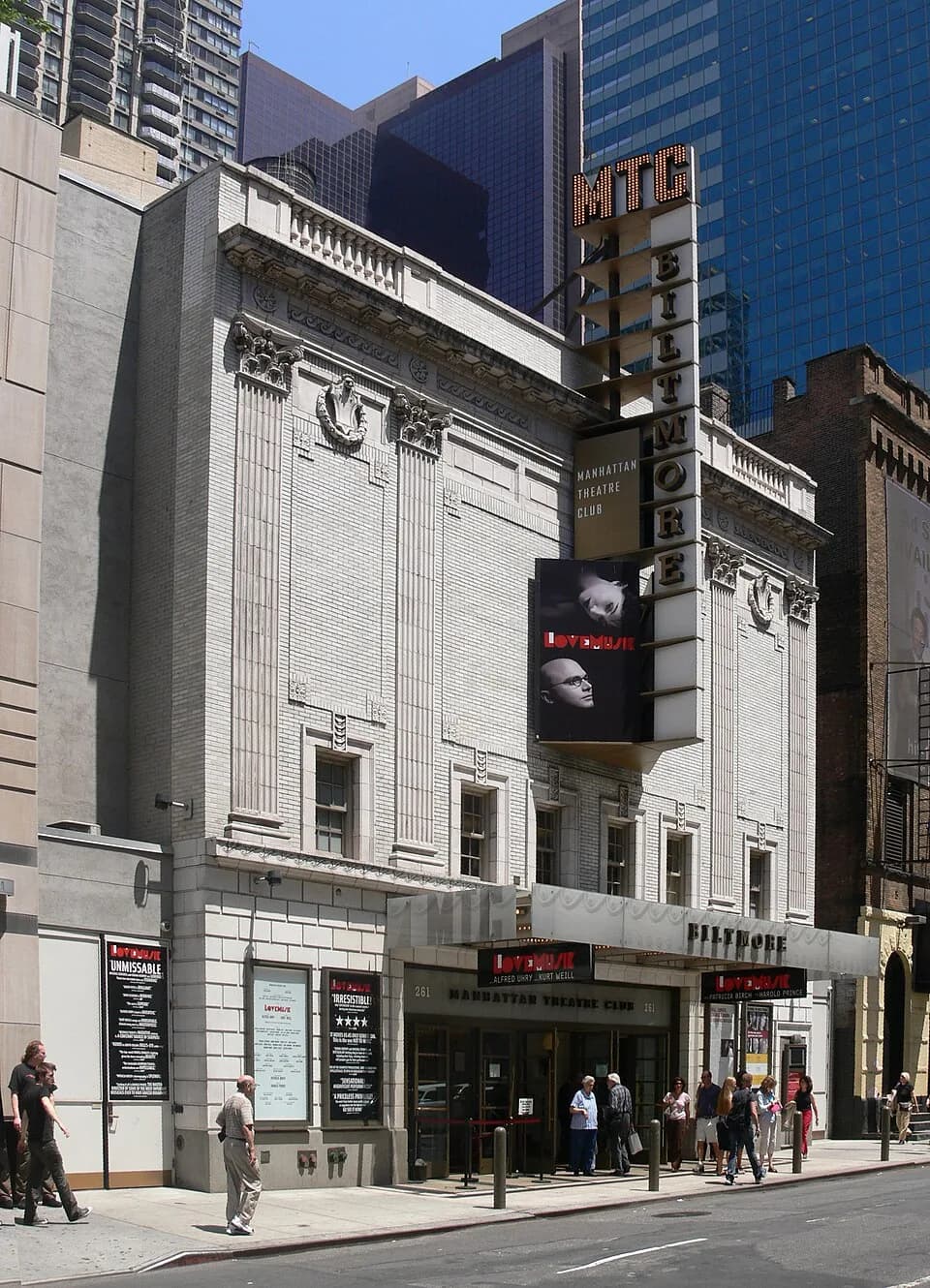 Kurt Weill - Biltmore Theatre (Manhattan Theatre Club), showing Lovemusik (Alfred Uhry' musical on Kurt Weill)
261 West 47th Street, Manhattan, New York City