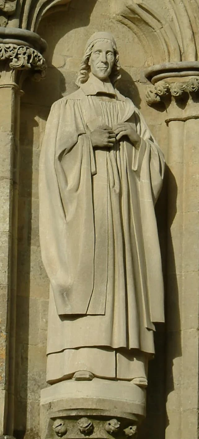 George Herbert - A statue of George Herbert on Salisbury Cathedral, sculptor 'Jay Battle'