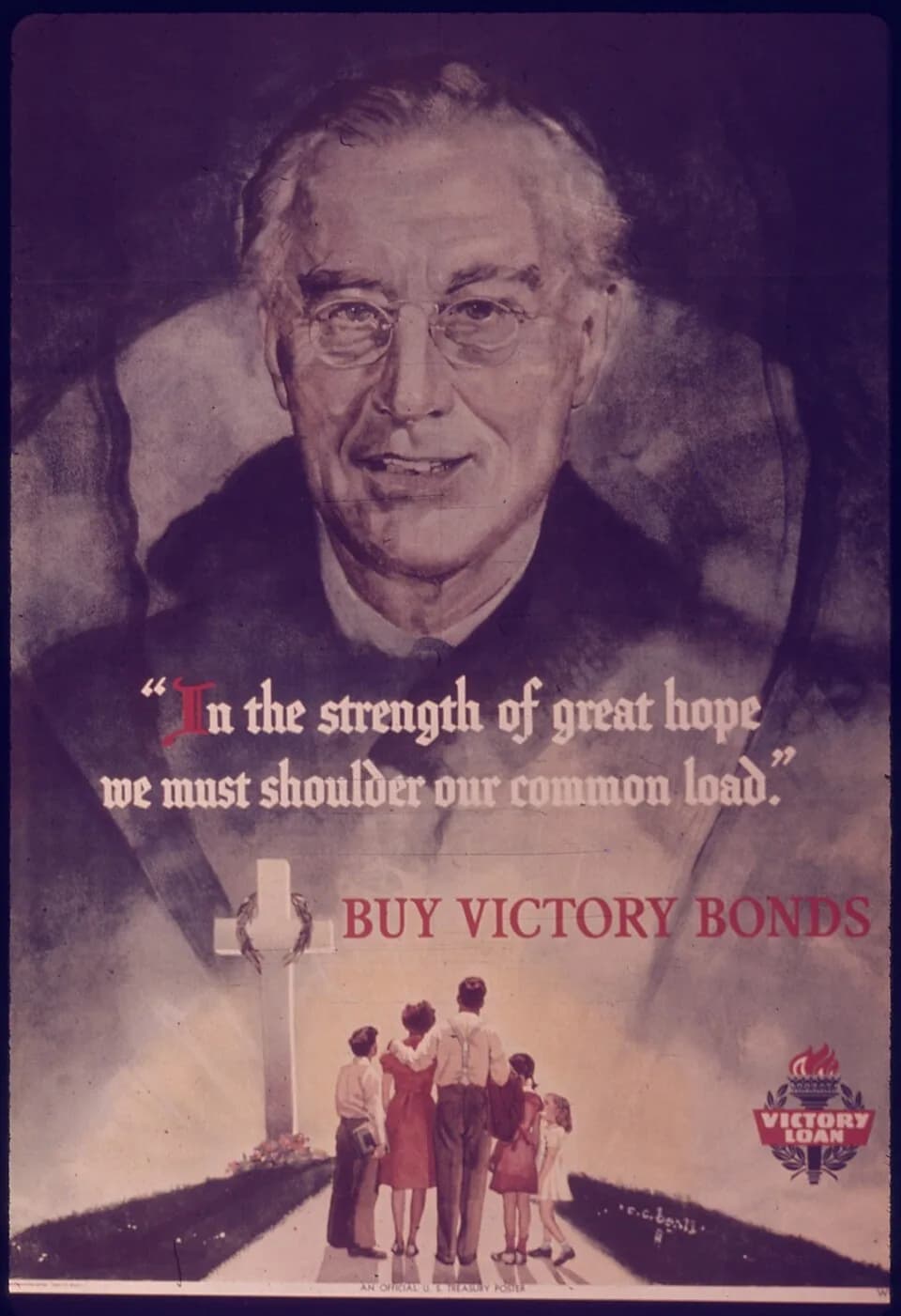 Franklin Delano Roosevelt - "In the Strength of Great Hope We Must Shoulder Our Common Load" - NARA - 514621.jpg