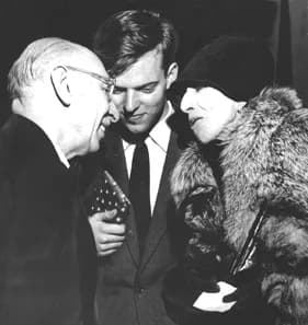 Karen Blixen - Jurij Moskvitin (middle) acompaning Karen Blixen/Isak Dinesen (right) meeting composer Igor Stravinskij (left) at the City Hall of Copenhagen