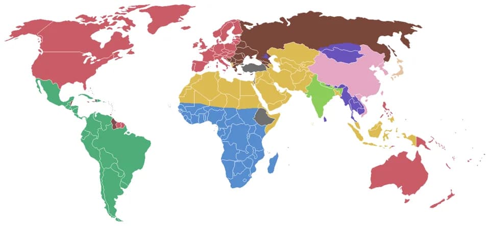 Samuel P. Huntington - Clash of Civilizations world map.png