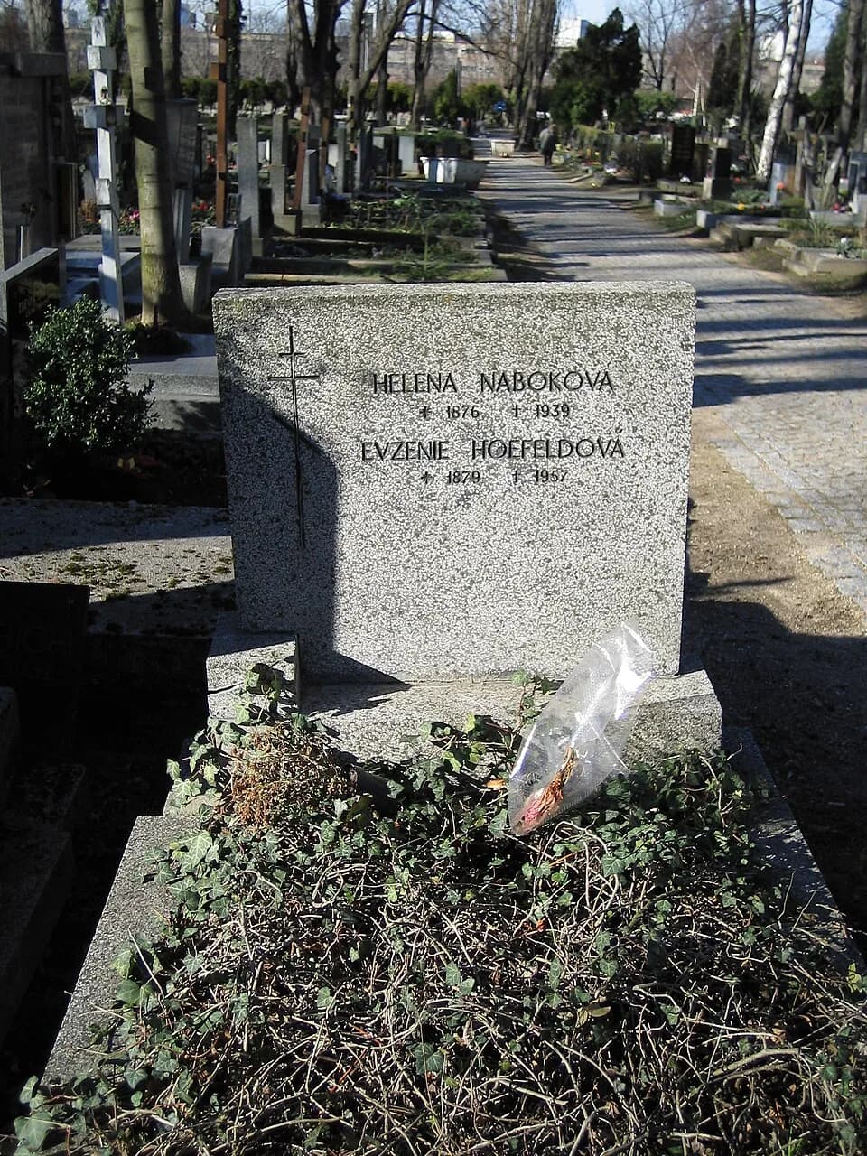 Vladimir Nabokov - Grave of Vladimir Nabokov's mother Elena (Helena) Nabokova in Prague's Olšanské hřbitovy cemetery