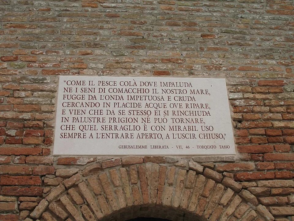Torquato Tasso - Comacchio, Emilia Romagna, Italia
Inscrizione Trepponti