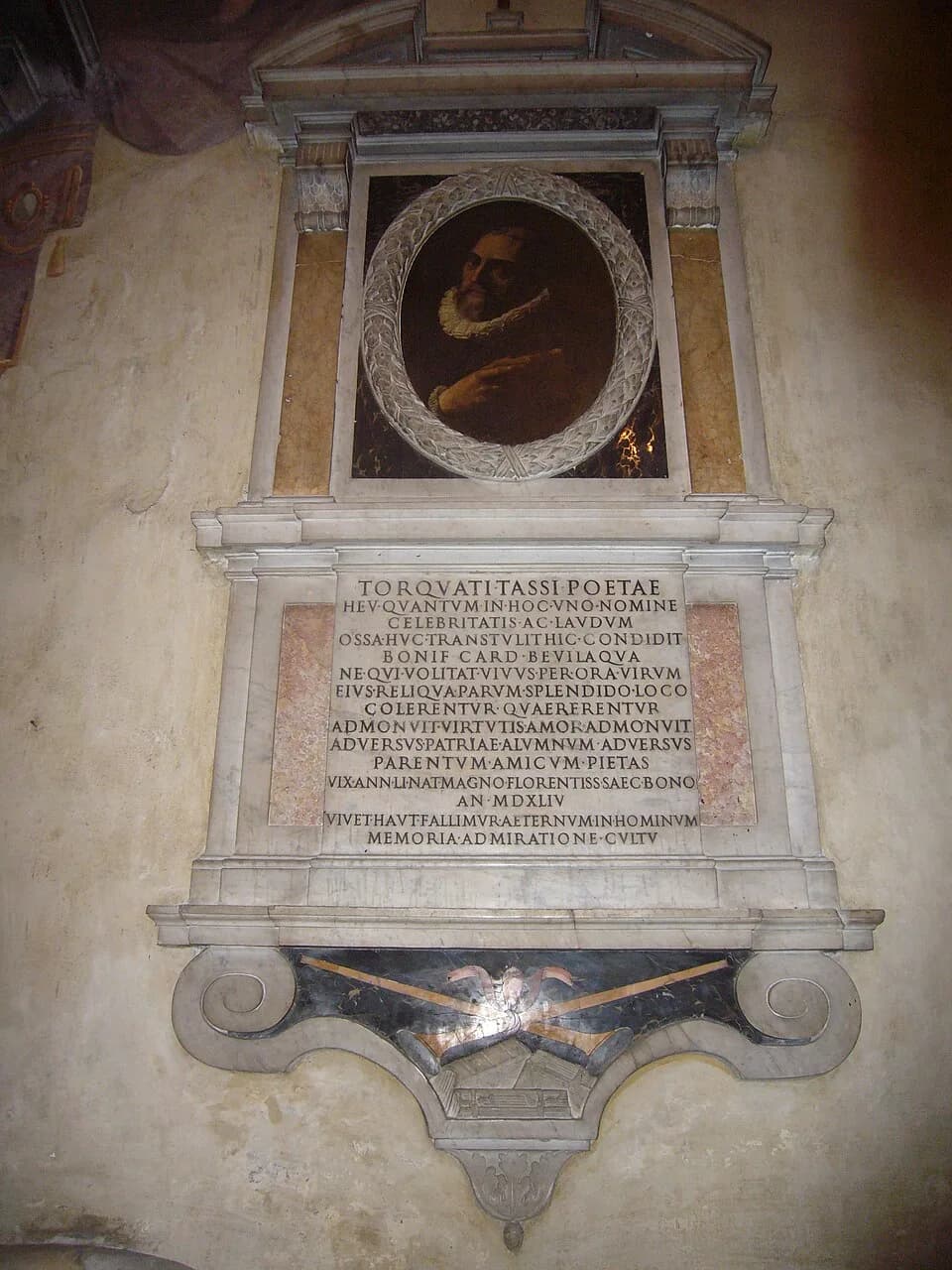Torquato Tasso - Roma, Sant'Onofrio al Gianicolo: tomba di Torquato Tasso