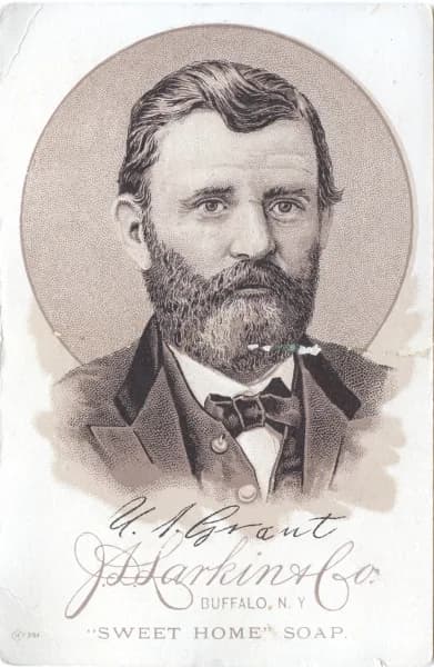 Ulysses S. Grant - Persistent URL: digital.lib.muohio.edu/u?/tradecards,3611
Subject (TGM): Presidents; Household soap; Hygiene; Dressing & grooming equipment; Premiums;
Message:
