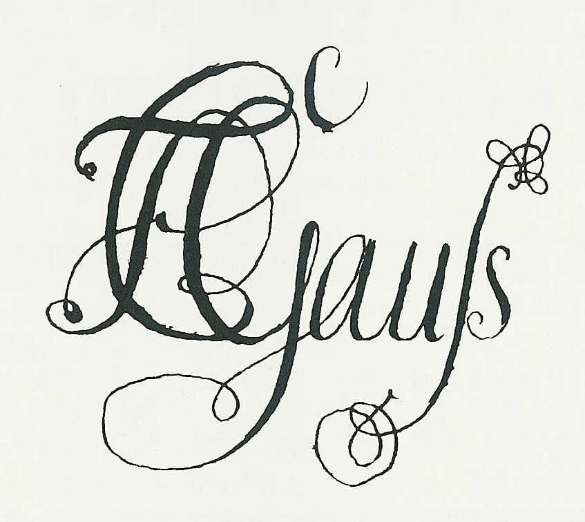 Carl Friedrich Gauss - Signature of 17-year-old Gauß of about 1794