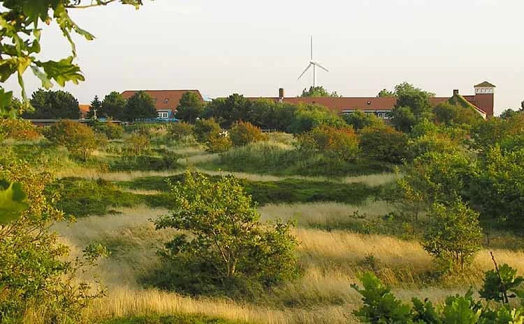 Wernher von Braun - Hermann Lietz Schule auf Spiekeroog, Blick vom "Nikotinwäldchen", August 2005, Foto: www.TV108.de