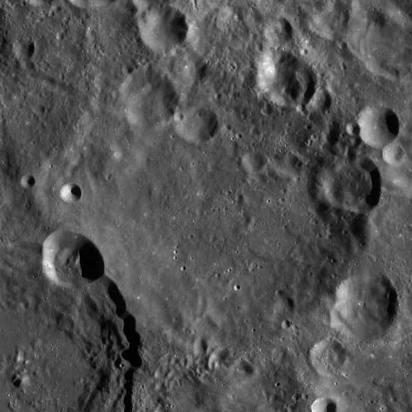 Alexander Friedmann - Fridman crater, on the far side of the moon. Mosaic of LRO WAC images.
