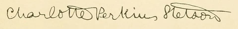Charlotte Perkins Gilman - Signature of American writer Charlotte Perkins Stetson Gilman