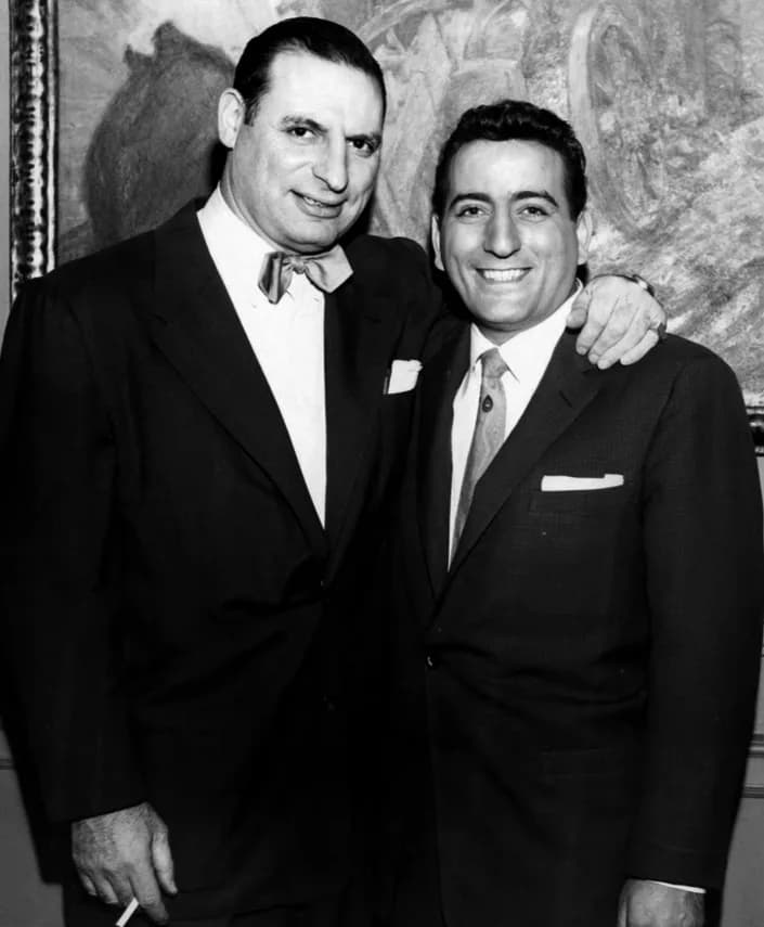 Tony Bennett - Photo of Chicago media personality Irv Kupcinet with singer Tony Bennett.